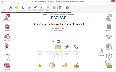Ecran d'accueil de FaCiBat