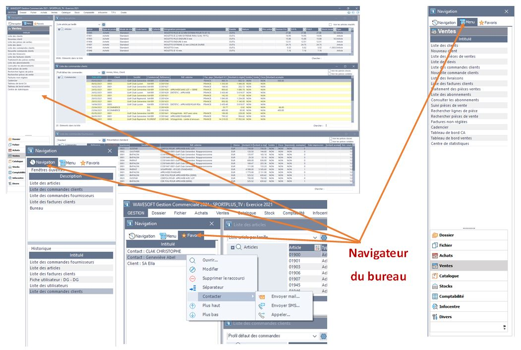 Ecran de navigation