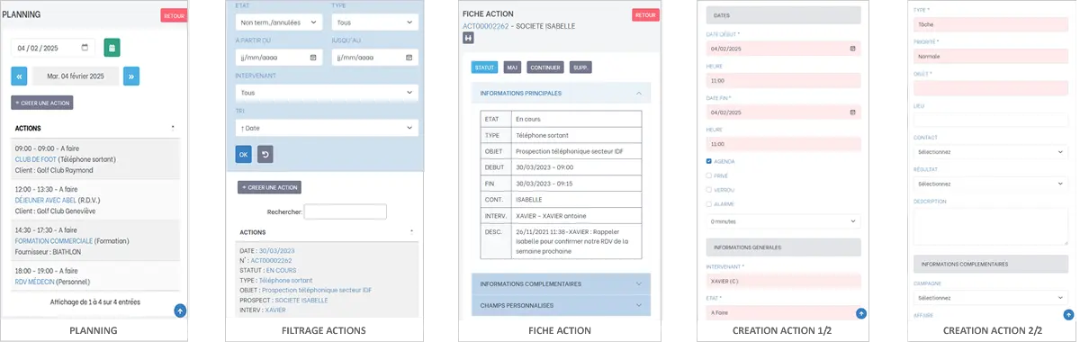 ACTIONS ET PLANNING