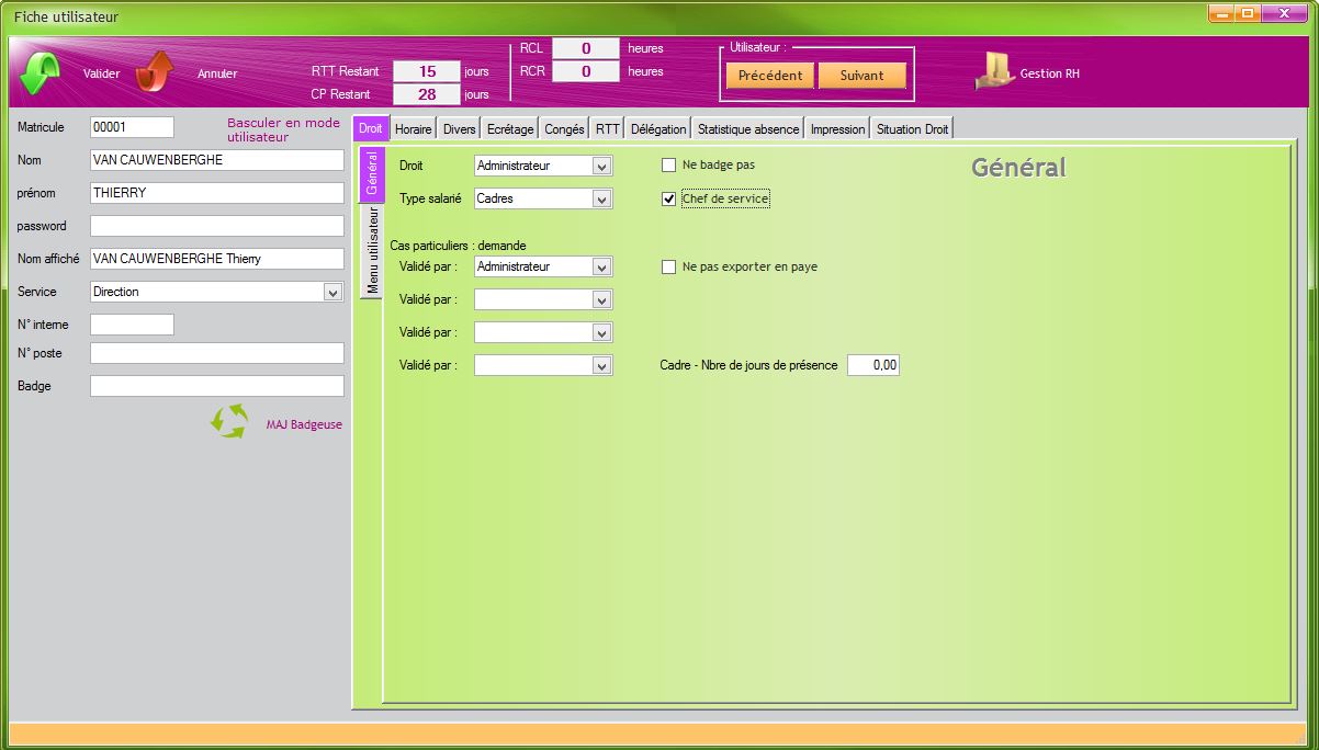 FCI Temps Fiche utilisateur